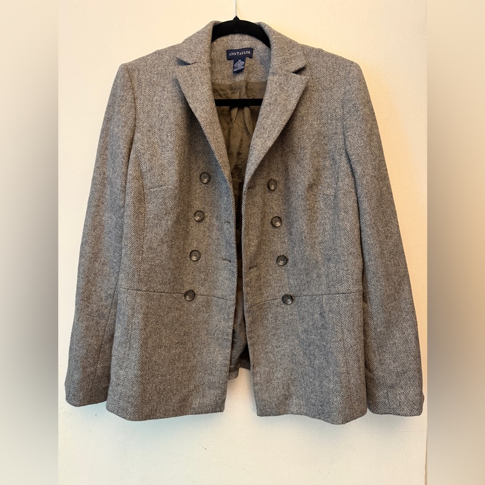 Ann Taylor Gray Tailored Blazer